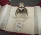 STERLING SILVER .925 SCROLL RING BEZEL SET CZ SIZE 6.5 — photo 4