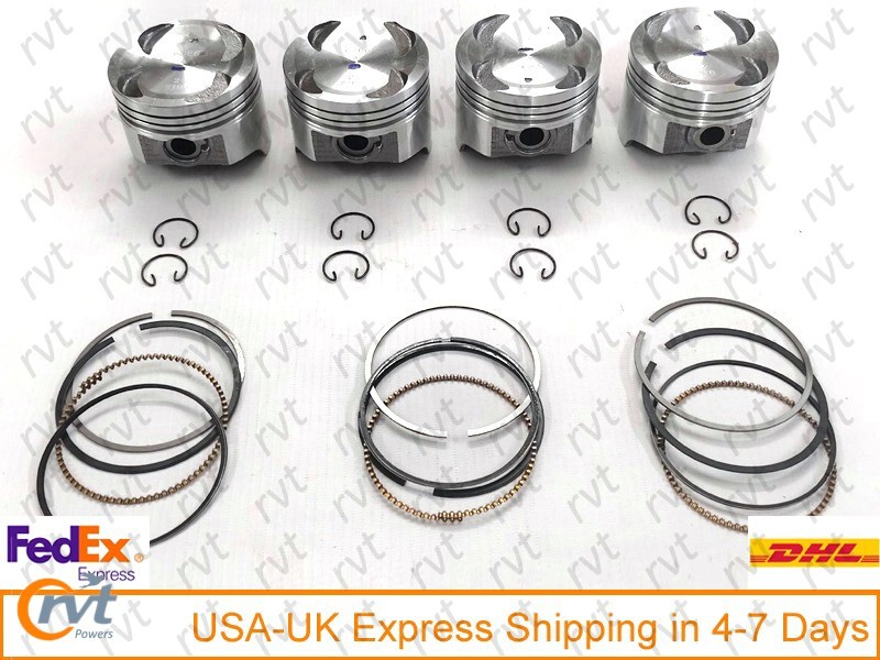 Oversize 0.20 Piston Kit Fit 86-95 Suzuki Samurai SJ413 1.3L G13BB