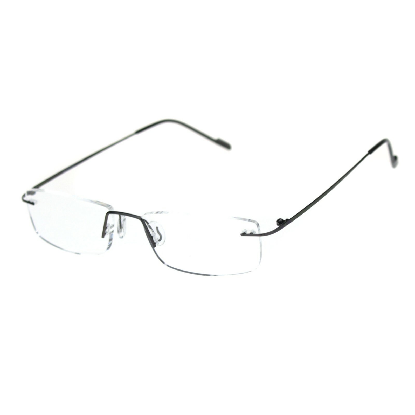 Rimless Rectangular Clear Super Light Weight Reading Glasses | eBay