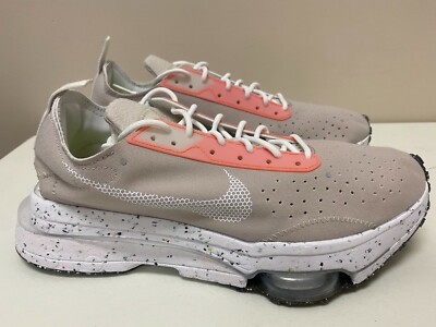 Mens SZ 10 Nike Air Zoom-Type Crater Cream/White-Orange-Black DH9628 200