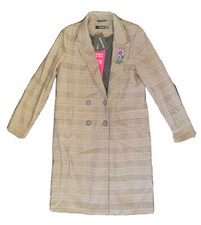 Hallhuber Multi Glencheck Mid Length Coat Ladies Size 10 #ref103