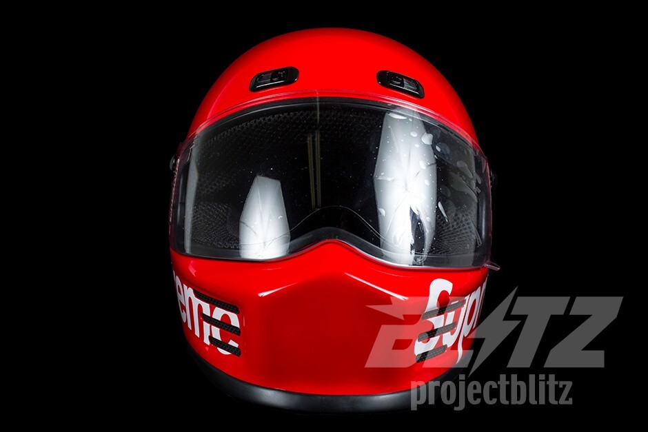 FW16 Supreme Simpson Street Bandit Motorcycle Helmet Red FW16 Supreme Simpson Street Bandit Motorcycle Helmet Red