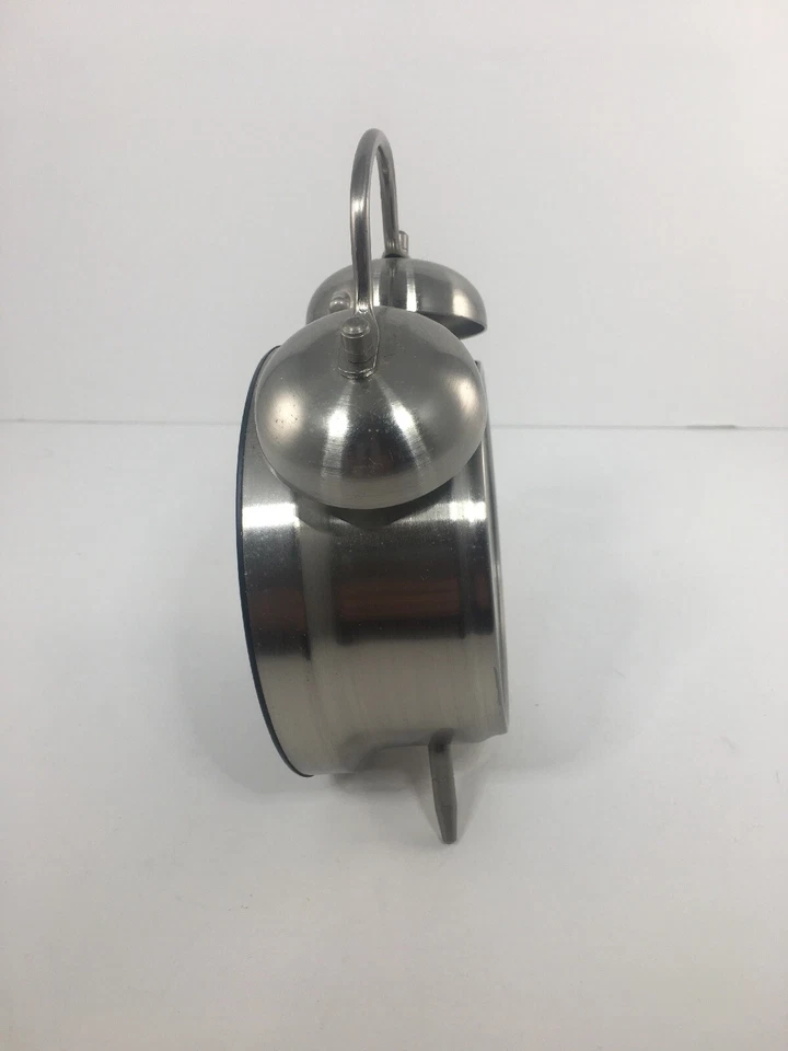 Sharp Model SPC800 Quartz Double Bell Silver Alarm Clock Works Has A Push Light - Image 2 of 4