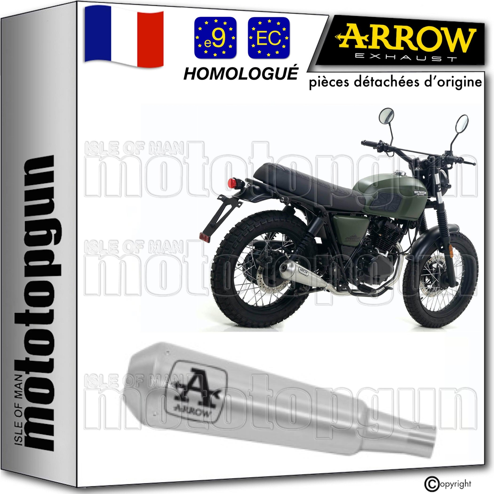 Échappement Arrow Pro-Race Brixton Felsberg 125 X 2020 silencieux moto
