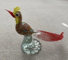 Vintage MURANO Art Glass BIRD OF PARADISE Pheasant Licio Zanetti '70's beautiful