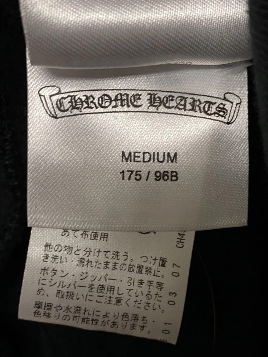 CHROME HEARTS Felpa con cappuccio Cromo Cuori Logo Vartico M Cotone Nero Usata