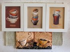 Coffee Wall Decor-Cappuccino Coffee Latte Mocha- 3 Framed-3D Hand Painted Resin — photo 1