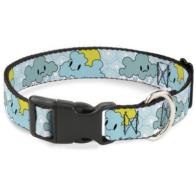 Plastic Clip Collar Cloudy Skies Rain Clouds White/Blues NARROW-Medi (US IMPORT)