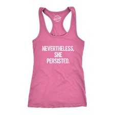Camiseta sin mangas de fitness para mujer sin embargo ella persistió divertida del Congreso político Senado