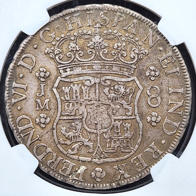 Silver 1758 LM JM Peru Pillar 8 Reales | NGC XF40 | eBay