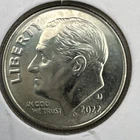 2022 D - Roosevelt Dime from US Mint Coin KM 195A - AU Condition