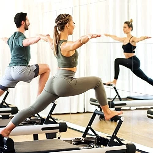 Full-Length Acrylic Home Gym Mirrors: 10 Self-Adhesive Wall Tiles 12'' x 24'' - Image 4 of 4