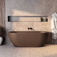Image of Brown Freestanding Double Ended Bath 1650 x 750mm - Lisbon LIS1650BROWN