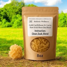  8oz 100 NATURAL RAW Wildcrafted Caribbean  Sea Moss Inspired by Dr. sebi.