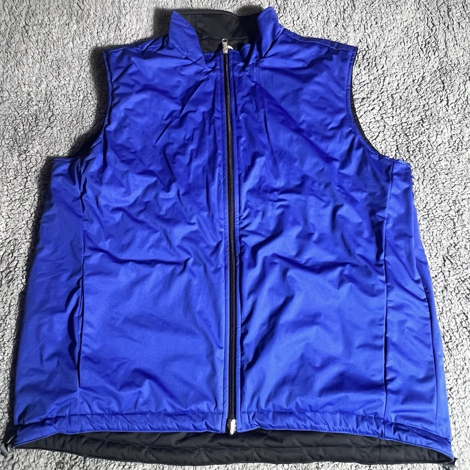 Chaleco Peter Millar TODO EL DÍA Reversible Cremallera Completa Hombre Talla L Azul Negro Acolchado Foto 2 de 4