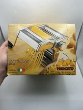 Marcato Atlas 150 Pasta Maker Machine Stainless Steel Hand Crank Made In Italy