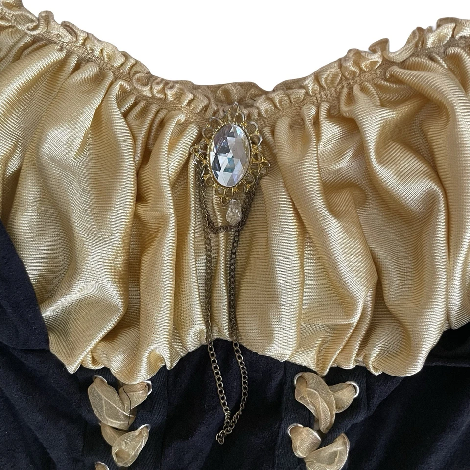 LEG 6 AVENUE MERODEADOR'S WENCH Disfraz Dorado Pirata Halloween Vestir Mediano M Foto 3 de 4