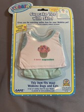    New Webkinz Lot of 3: Cupcake Tee Skirt, Blue Football Jersey, Pink Swimsuit