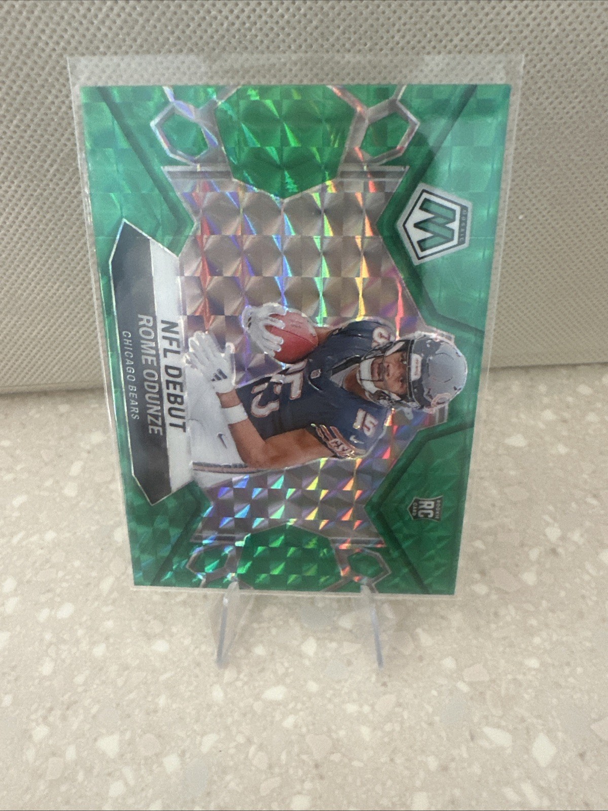 2024 Panini Mosaic - NFL Debut Rome Odunze #281 Green Mosaic Prizm (RC)