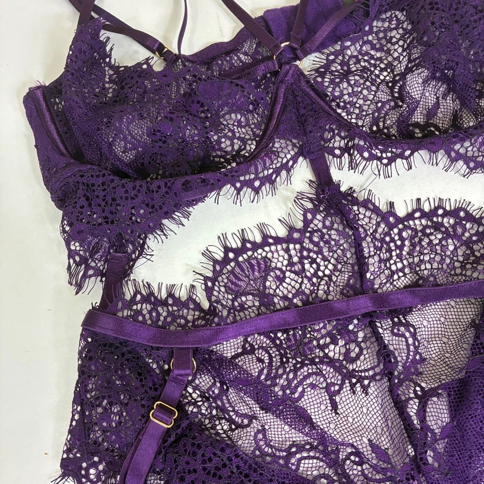 Body Dreamgirl Púrpura Pestañas Encaje - Talla M Foto 3 de 4