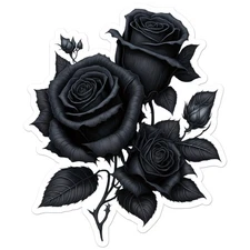 Black Roses - Vinyl Decal Sticker - Car Window Laptop - ebn9483