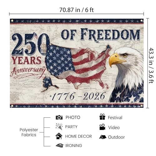 Sfondo americano 250 anni di libertà 1776-2026 americano 250 anniversario - Foto 8 di 8