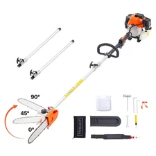 VEVOR Gas Powered Pole Saw Tree Trimmer Rotatable Head 43CC 2-Stroke 10" Cutting