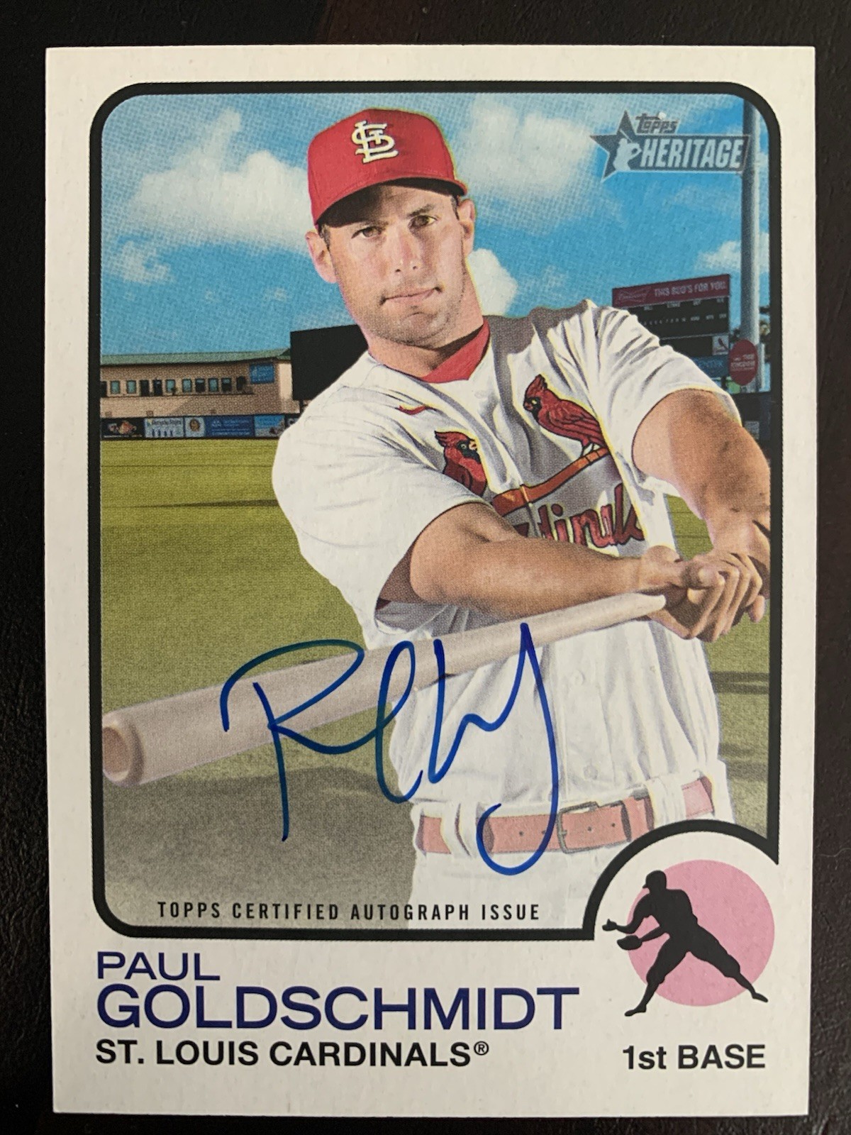 2022 Topps Heritage Real One Autograph Paul Goldschmidt Auto Cardinals Yankees
