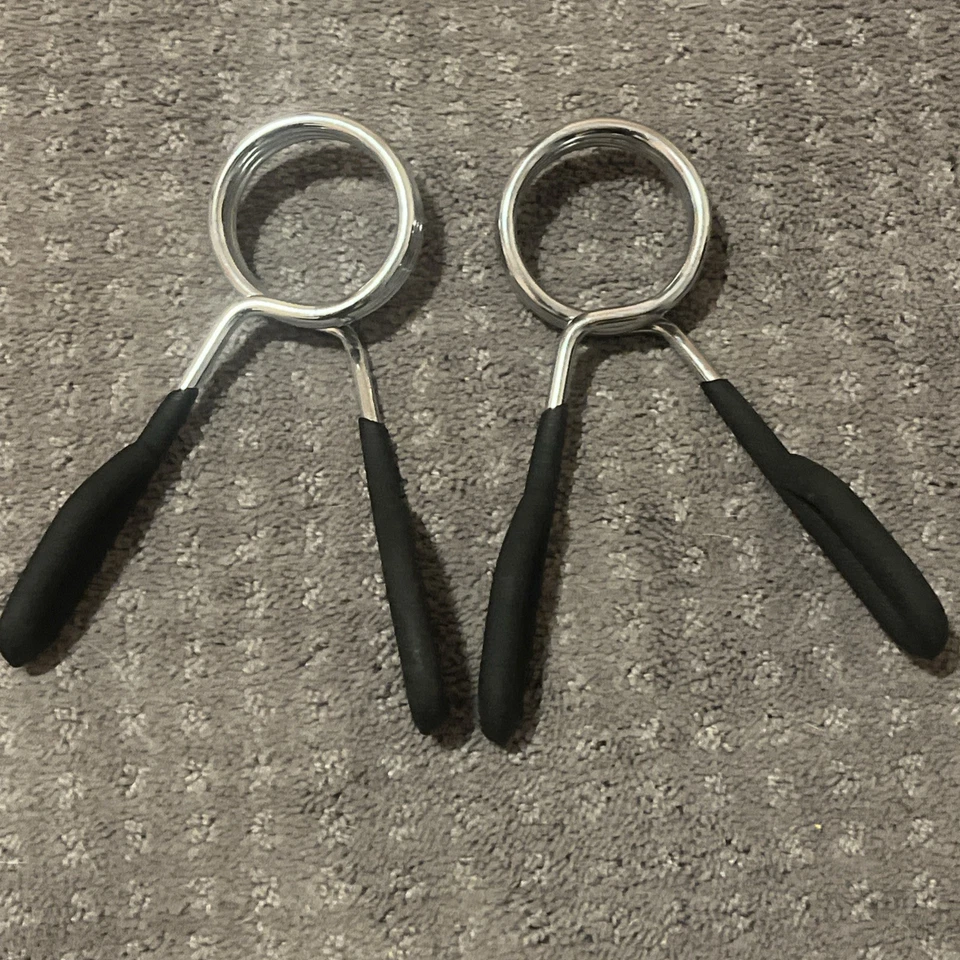 Clips de pesas con barra retenedores de placa de barra de levantamiento de potencia olímpica Foto 2 de 4