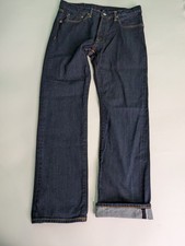 Red Tornado Selvedge Jeans Mens 34x29 Denim Button Fly Dark Wash