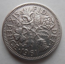 1961 SIXPENCE