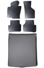 Gummi Fußmatten Kofferraumwanne Set für VW Passat 3C Limo ab 2005- Gummimatten