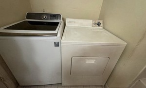 Samsung Top Load Washer & Electric Dryer Set, White, Freestanding