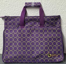 Creative Options Grab N Go Crafting Supply Tote - Purple Circles EUC Ret.