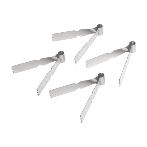 Essential Kitchen Utensil Stainless Steel Pastry Tweezers Tongs (4pcs) - Picture 6 of 12