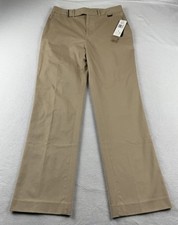 Lauren Ralph Lauren Womens Sz 6 Stretch Khaki Belted Pants Straight Leg NWT