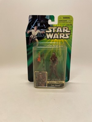 2001 Star Wars Attack Of The Clones Sneak Preview Zam Wesell Hasbro Figure NIB