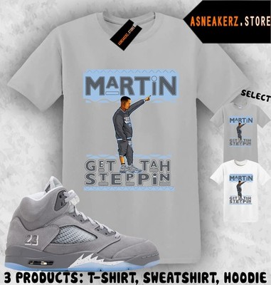 Tee Shirt Matching AJ 5 Wolf Grey 2026 Match Sneaker Sneakerhead Martin T-Shirt