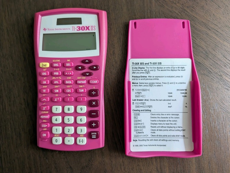 Pink Texas Instruments TI-30XIIS Scientific Calculator