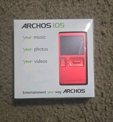 Archos 105 Mp3 Player, Rare, 2GB Brand New Open Box Red