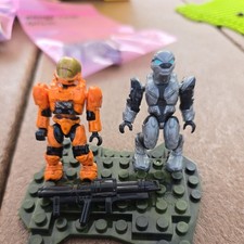 HALO MEGA BLOKS UNSC ORANGE SPARTAN EVA MINI FIGURE 97010 ORBITAL BANSHEE BLITZ