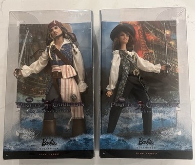 Disney Pirates of the Caribbean Captain Jack Sparrow & Angelica Barbie New!