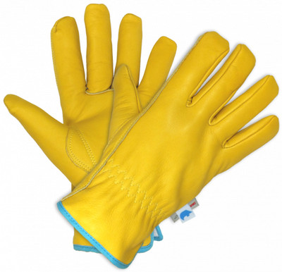 Treadstone ONL-371 Leder Thinsulate Thermo gefütterte Fahrerhandschuhe gold Größe 9