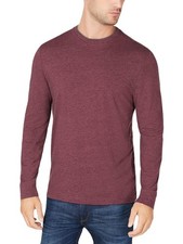 Club Room NWT Men's Cotton Crewneck Sweater Top Crew Neck Shirt Red Size S