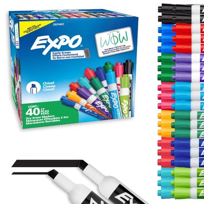 EXPO Dry Erase Markers 40 Count Chisel Tip Bulk Classroom New