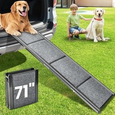 Dog Ramp for Car, 71''x 17.3'' Extra Long Dog Ramp for Truck with Non-Slip Rug