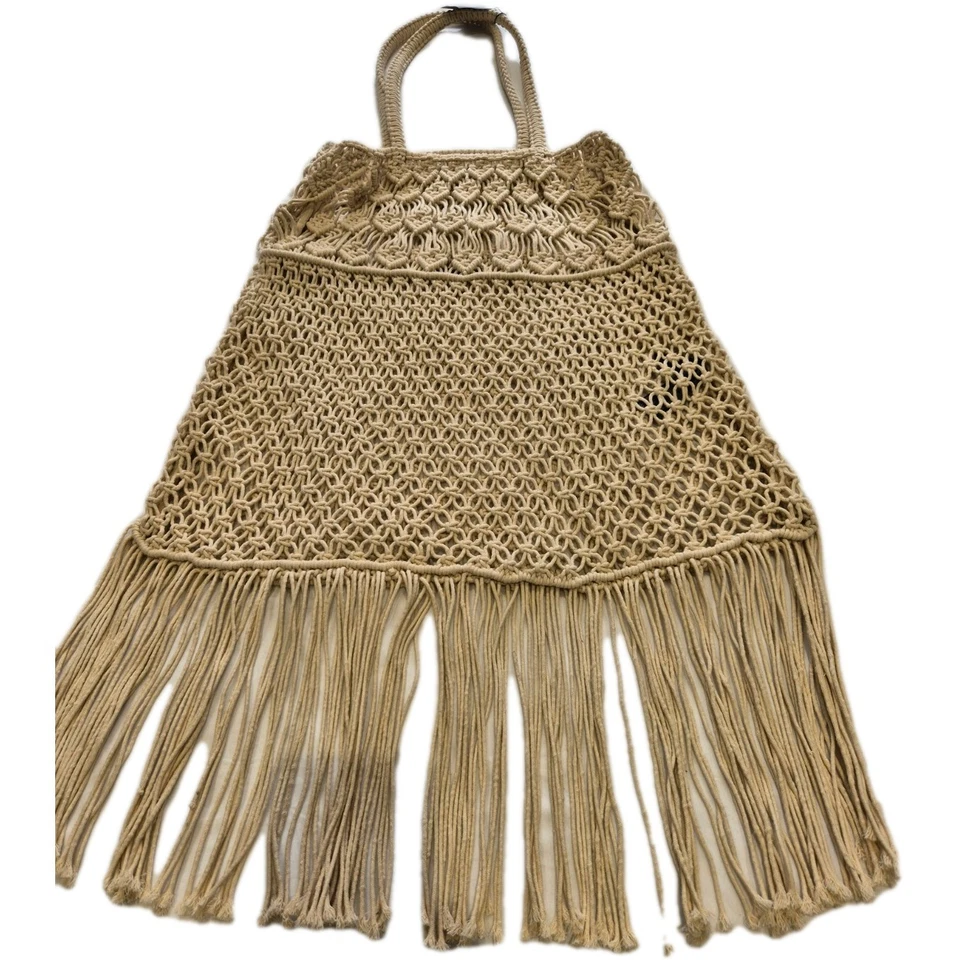 Zara tote bag Macrame Extra Large cream shopper Bnwt Rrp£79 Holiday Boho Style - Image 2 of 4