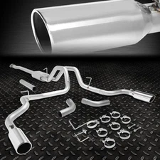 FOR 15-20 FORD F150 STAINLESS STEEL CAT BACK EXHAUST SYSTEM+DUAL 4"MUFFLER TIPS