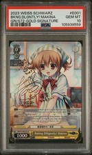Weiss Schwarz GRADED Baking Diligently Makin E001 Gold Signature 10 PSA