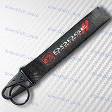 For Dodge Black Keychain Metal Key Ring Hook Strap Lanyard Nylon Universal For Dodge Black Keychain Metal Key Ring Hook Strap Lanyard Nylon Universal